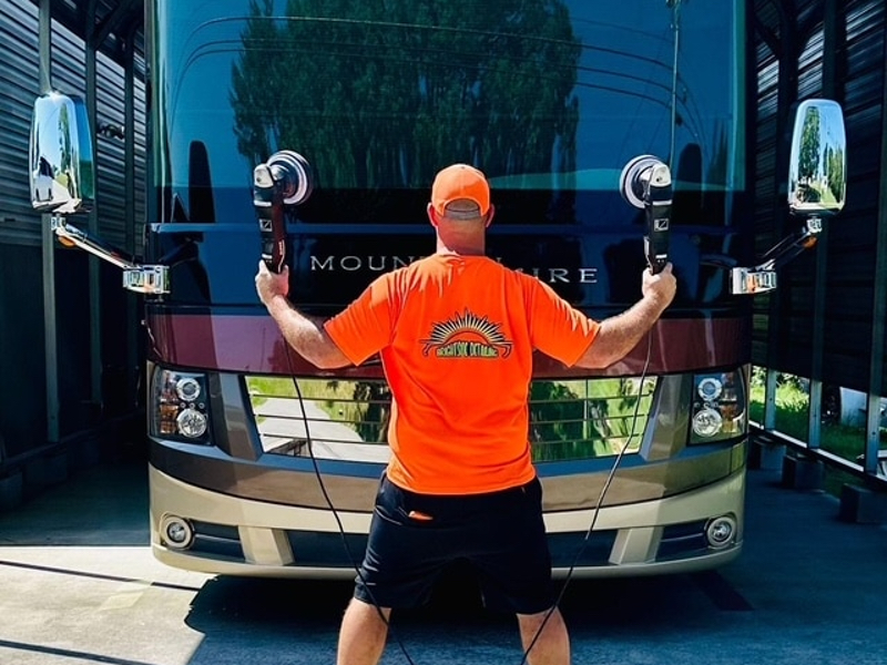 Mobile auto detailer working for Brightside Detailing in Austin, TX